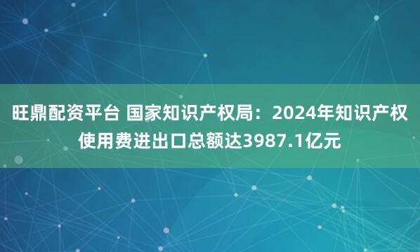 旺鼎配资平台 国家知识产权局：2024年知识产权使用费进出口总额达3987.1亿元