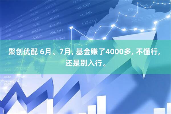 聚创优配 6月、7月, 基金赚了4000多, 不懂行, 还是别入行。